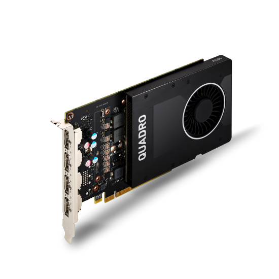 Hình ảnh NVIDIA Quadro P2200 Graphics (FH, 5 GB GDDR5X, 4 DisplayPort, PCIe x16)