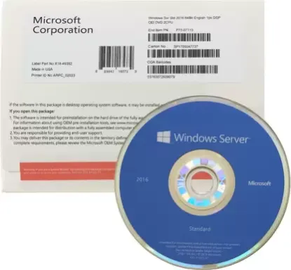 Hình ảnh Windows Svr Std 2016 64Bit English 1pk DSP OEI DVD 16 Core (P73-07113)