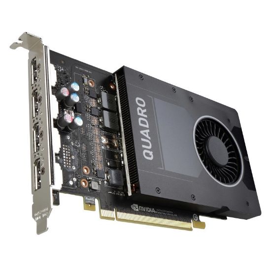 Picture of NVIDIA Quadro P2200 Graphics (FH, 5 GB GDDR5X, 4 DisplayPort, PCIe x16)