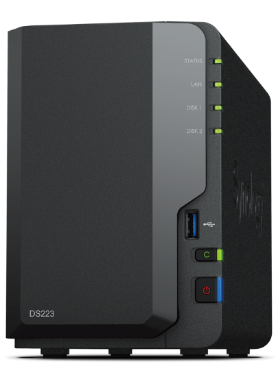 Picture of Thiết bị lưu trữ mạng Synology DS223 2-bay DiskStation , Realtek RTD1619B quad-core processor ,2GB non-ECC DDR4 (non-upgradable), 2Y WTY_DS223
